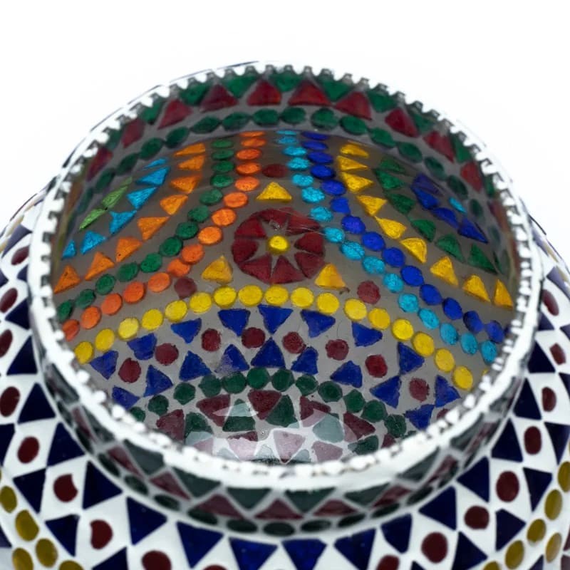 Mosaik lysestage - vase multicolour 3