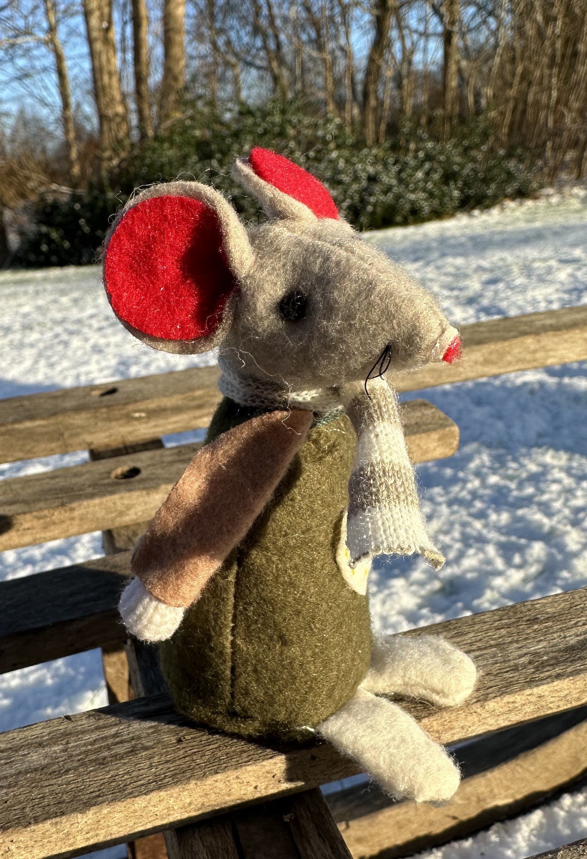 Julemus - Grøn 12 cm 1