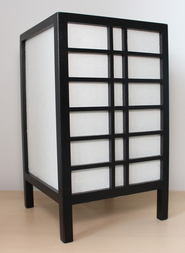 Nikko sort japansk lampe 34 cm
