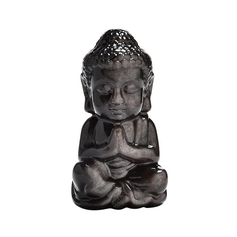 Obsidian sølv - Buddha 2