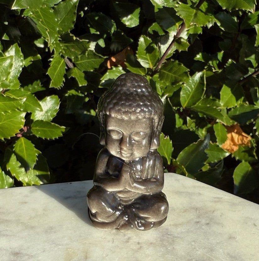 Obsidian sølv - Buddha 5