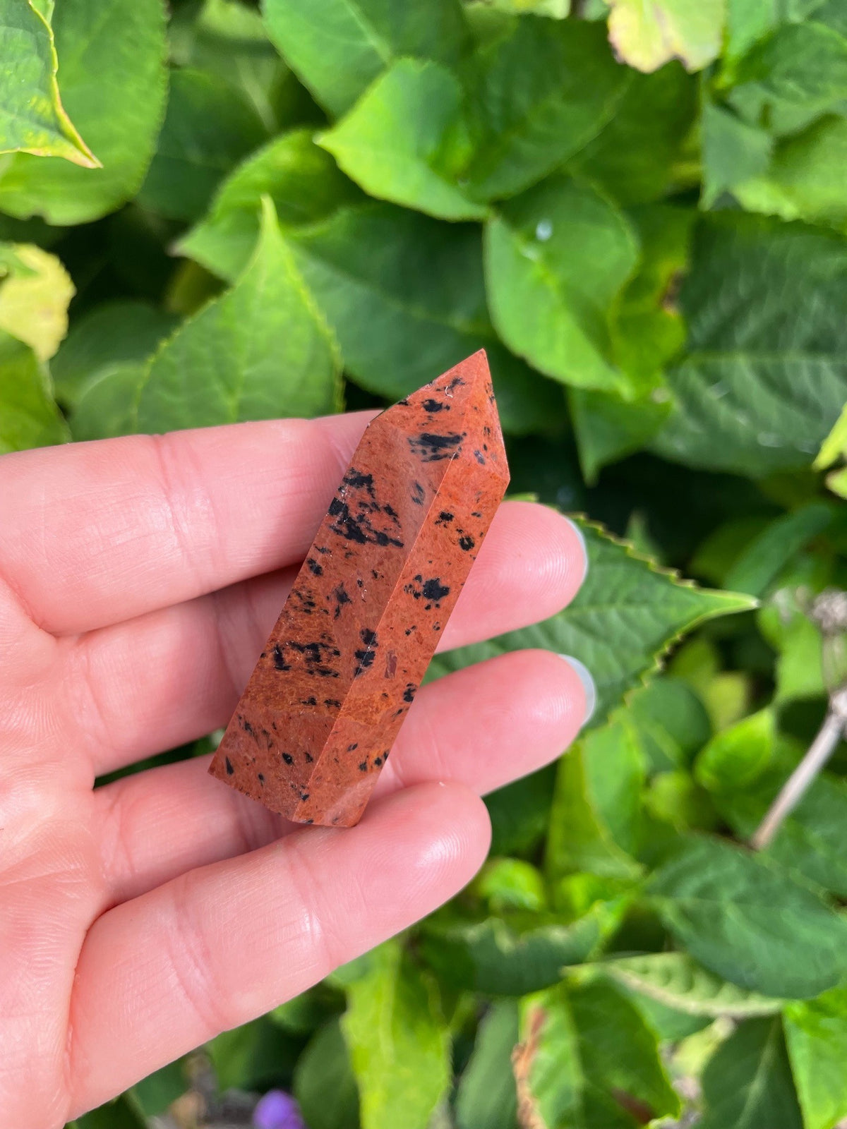 Obsidian mahogni Tårn / Spids 5 - 6 cm