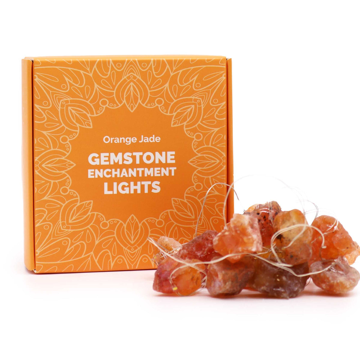 Orange Jade - Krystal lyskæde 3