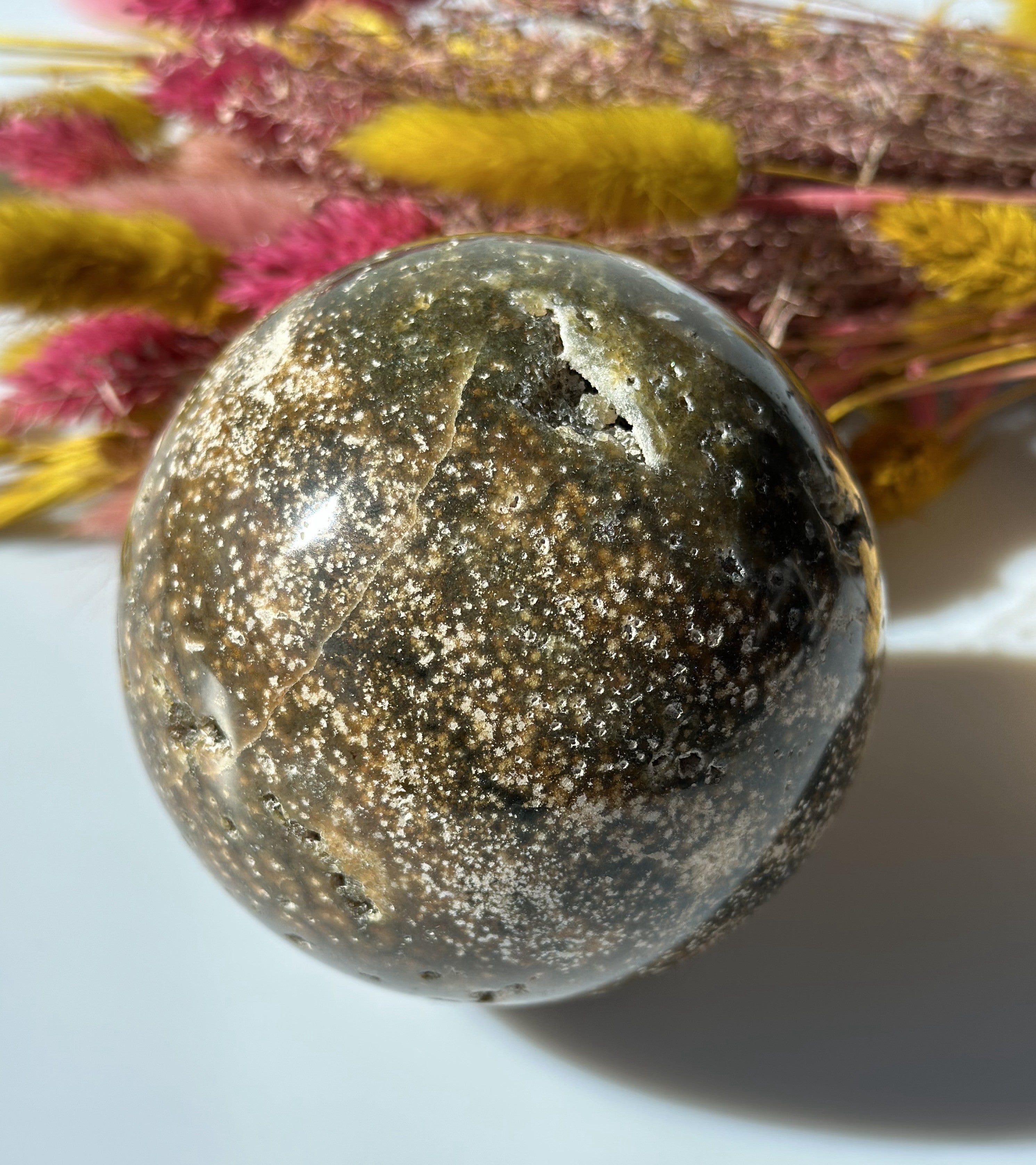 Orbicular jaspis kugle 8,5 cm 3