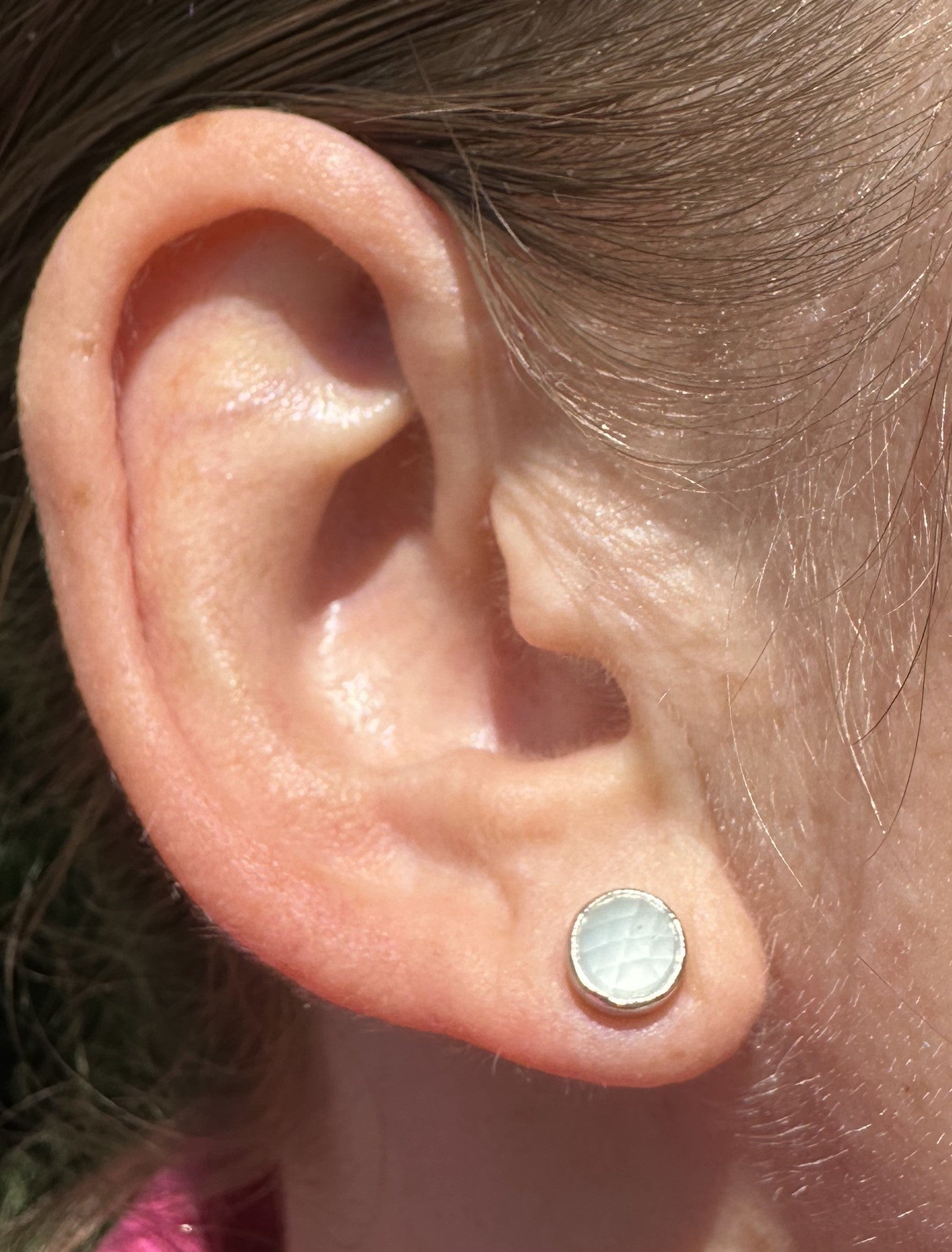 Øreringe aquamarin 6 mm 1