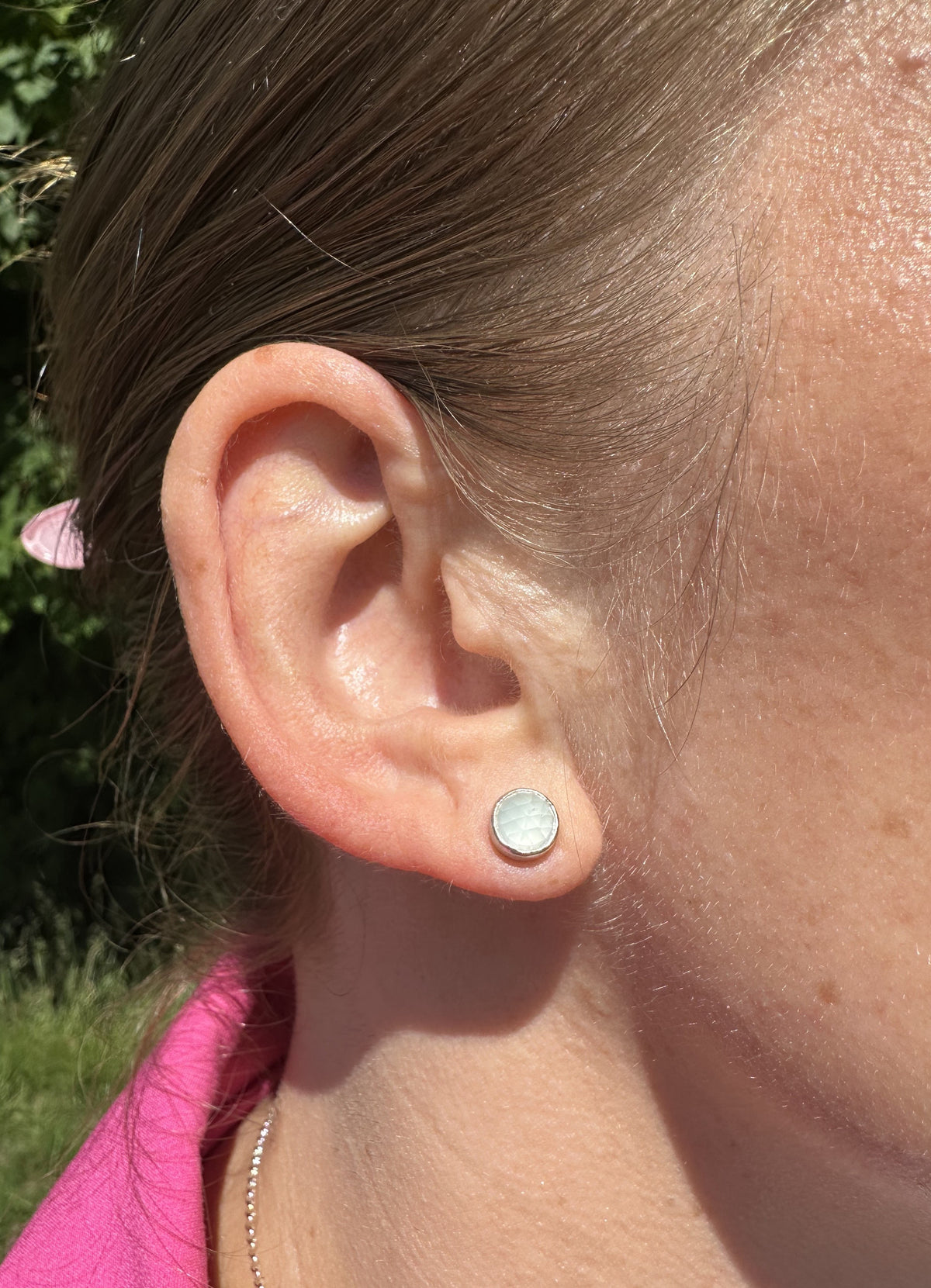 Øreringe aquamarin 6 mm 2
