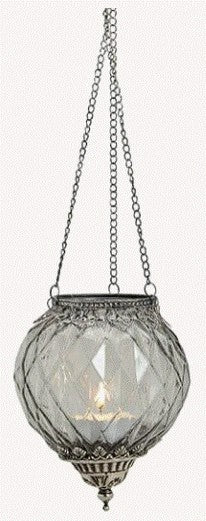 Orientalsk lampe med gråt glas 2