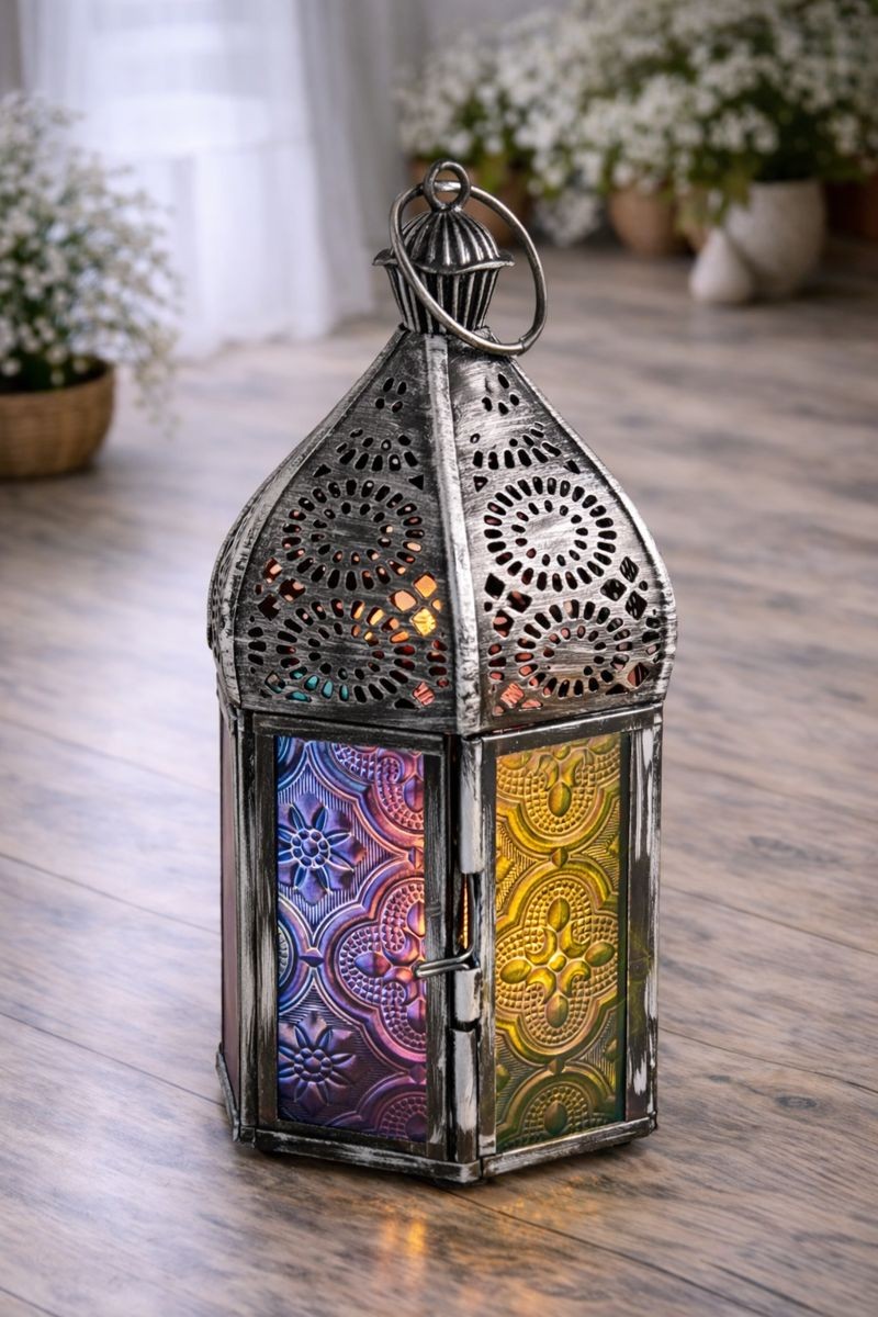 Orientalsk lanterne med glas 1