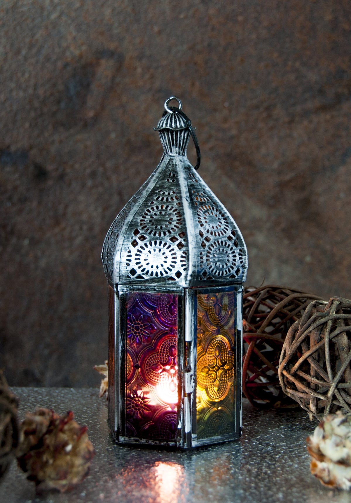 Orientalsk lanterne med glas 3