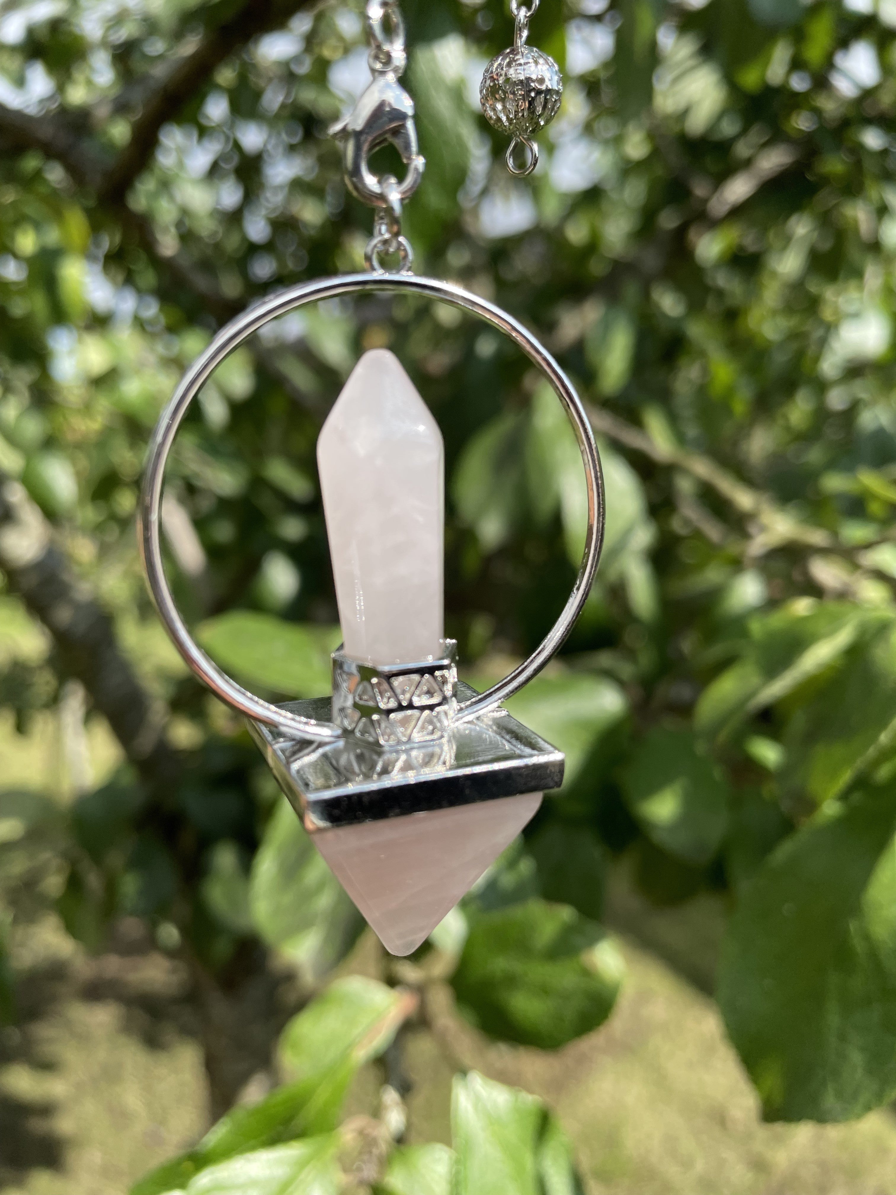Pendul Rosakvarts og chakra 1