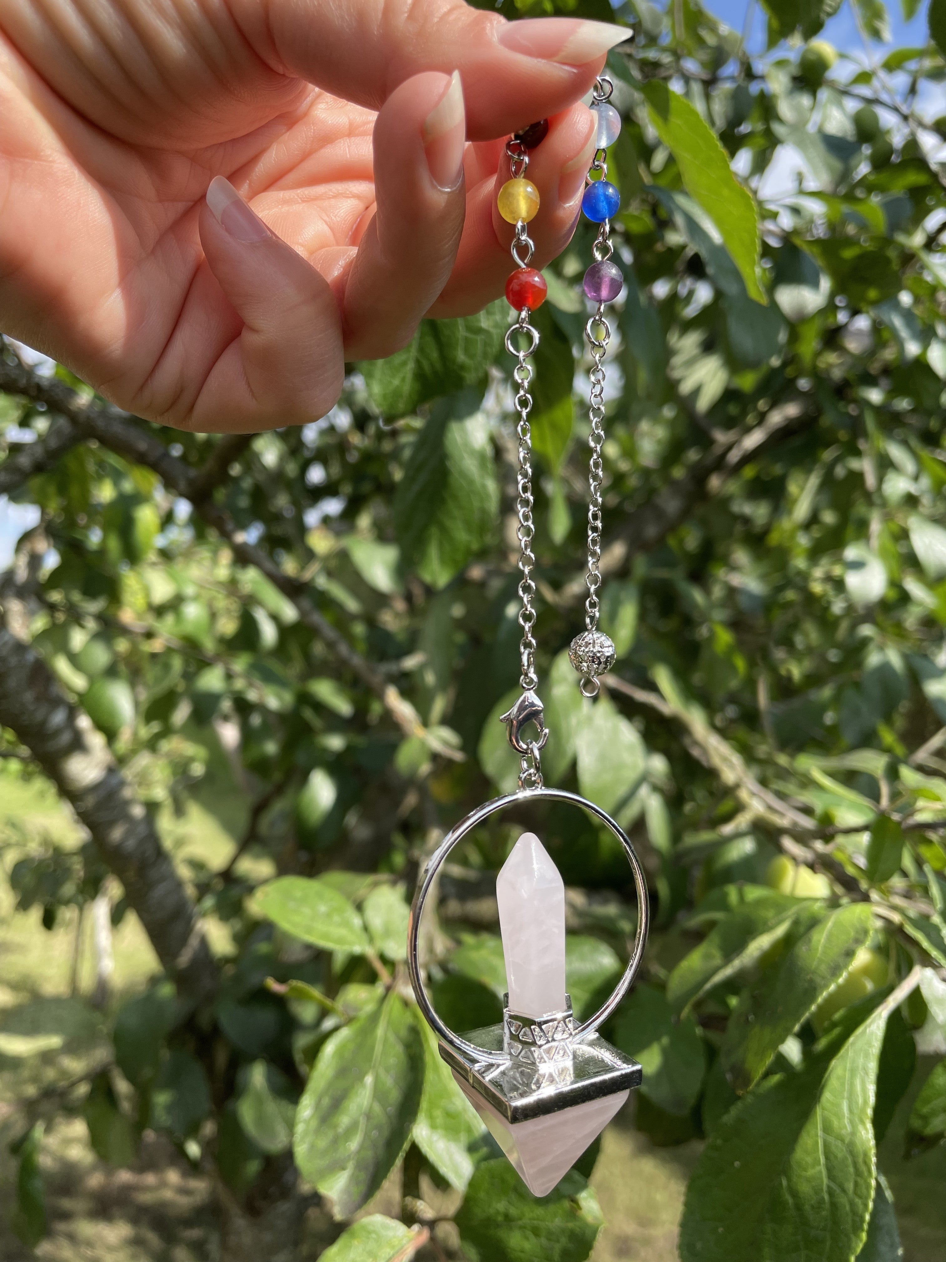 Pendul Rosakvarts og chakra 2