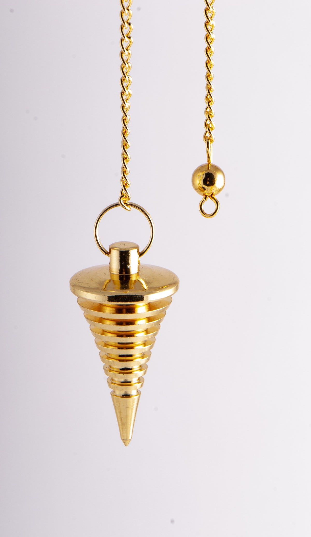 Pendul spiral forgyldt messing 1