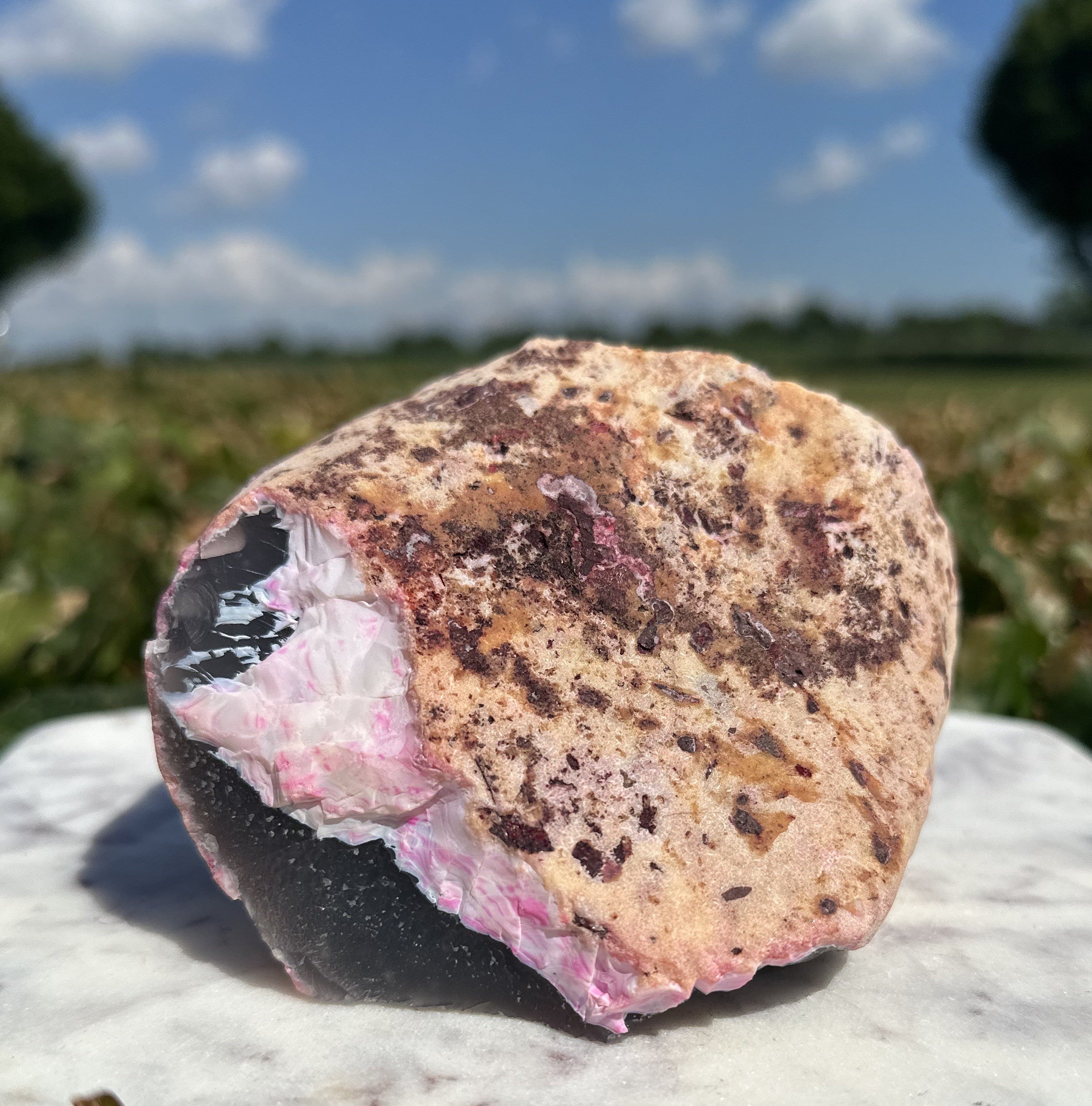 Pink agat cut base 3
