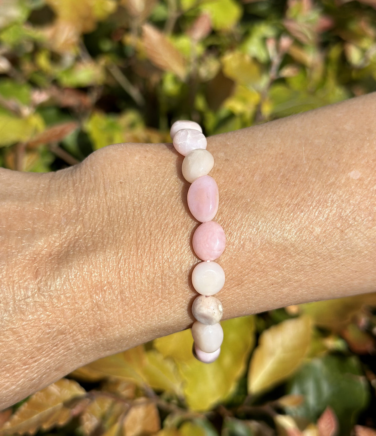 Pink opal armbånd 3