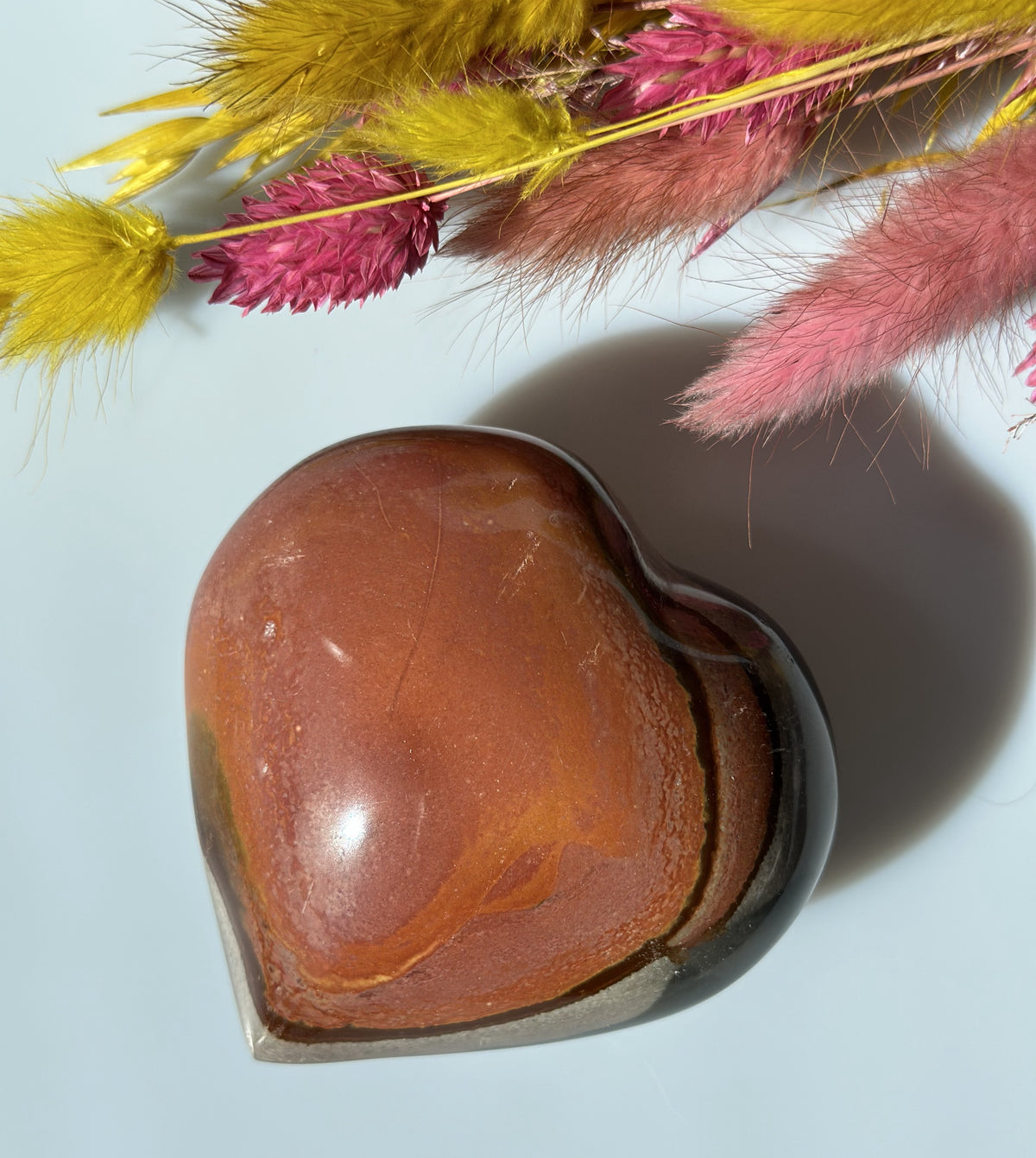 Polychrome jaspis  hjerte 8 cm 1