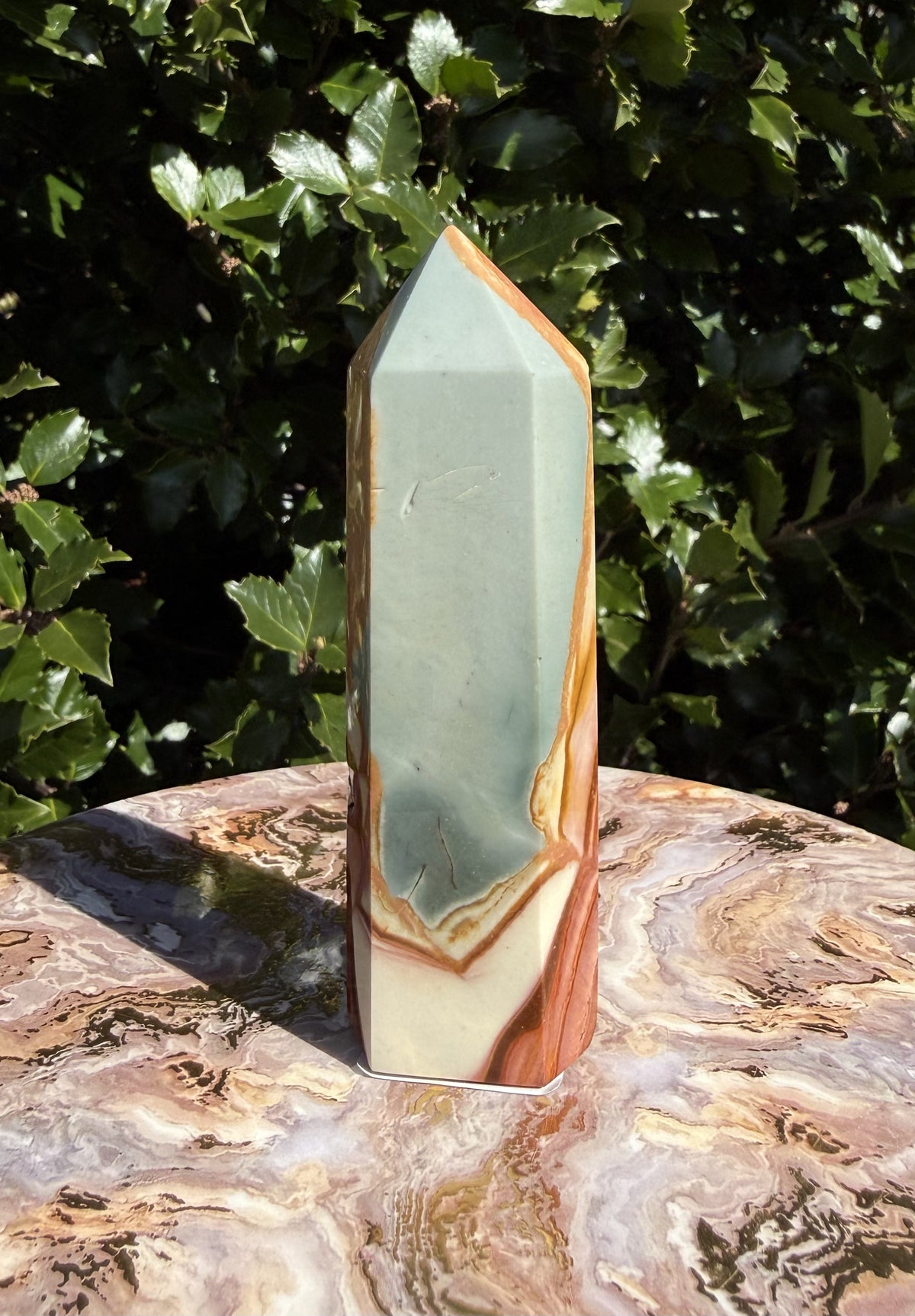 Polychrome jaspis tårn 10-12 cm 2