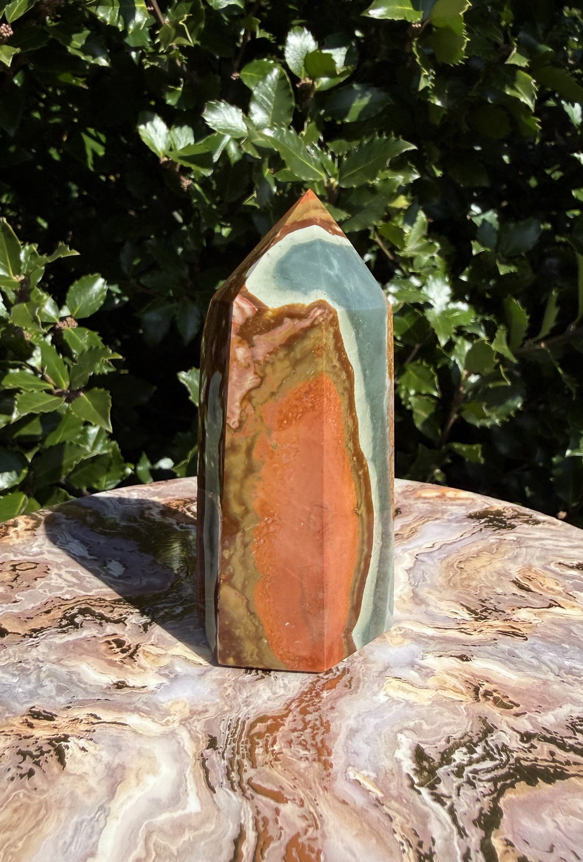 Polychrome jaspis tårn 10 cm 1