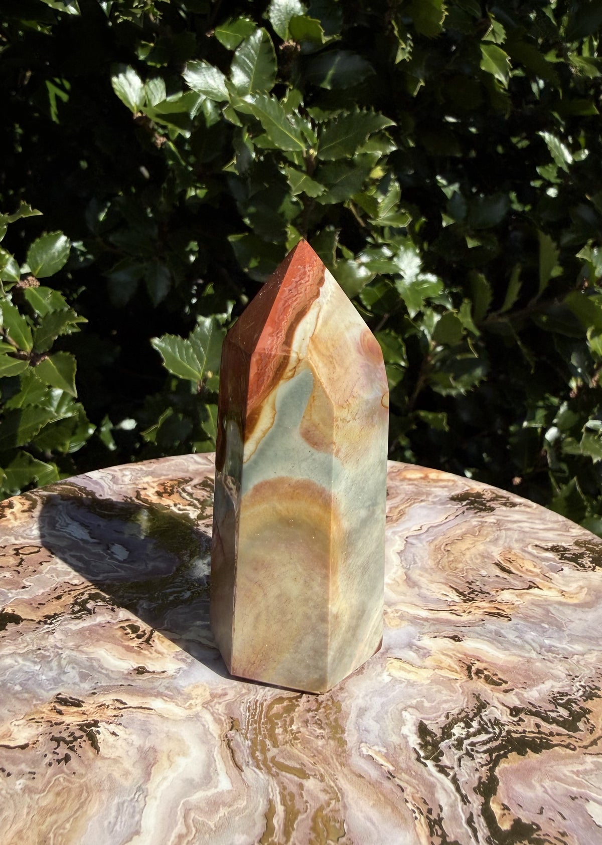 Polychrome jaspis tårn 8-9 cm 2