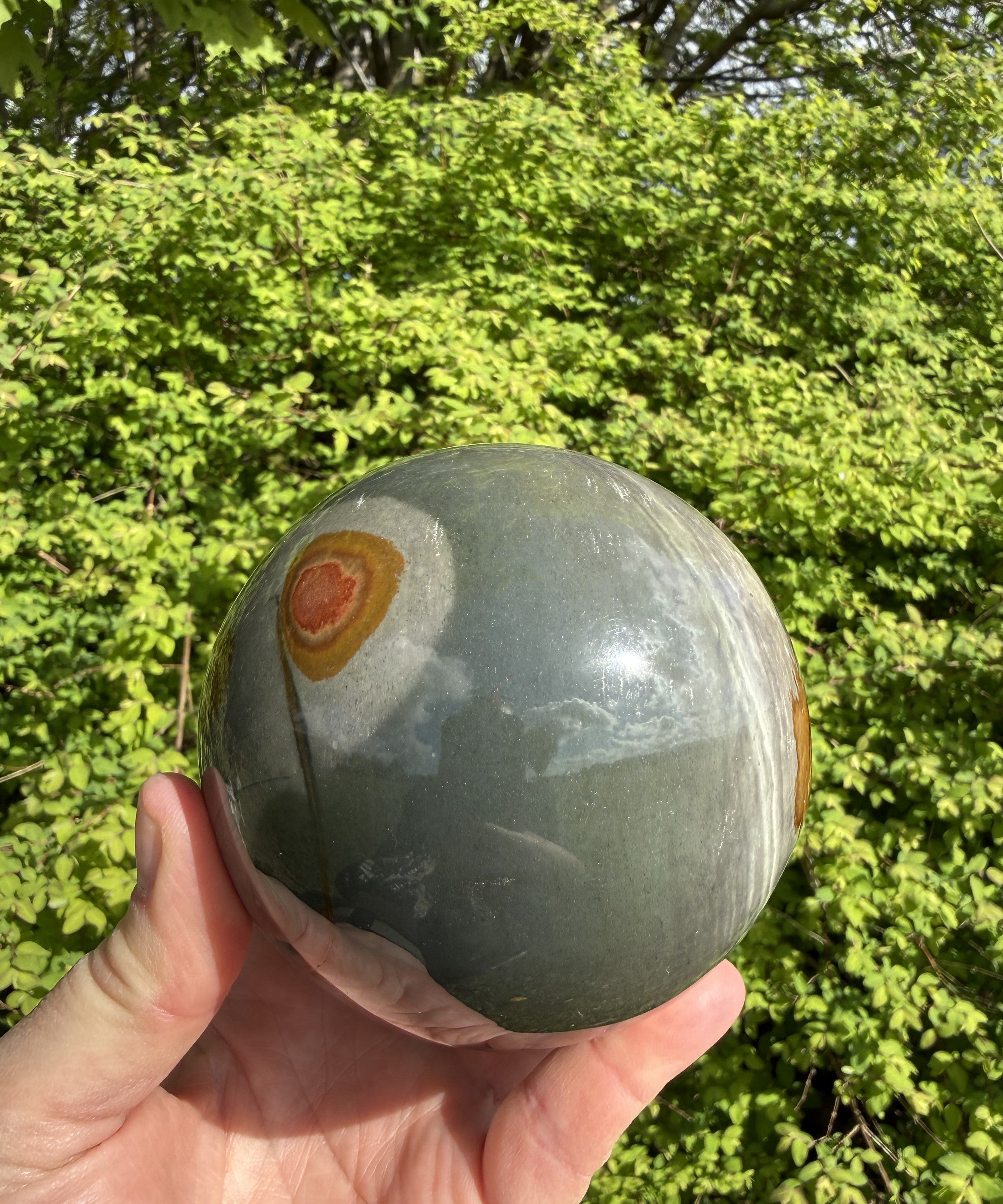 Polycrome Jaspis kugle - 8 cm 2