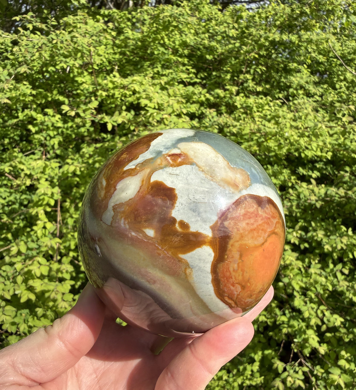 Polycrome Jaspis kugle - 8 cm 3