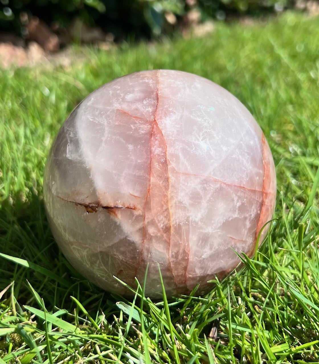 Rød hæmatit kugle 9 - 10 cm 1