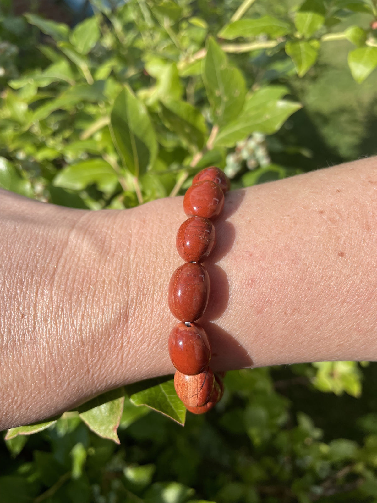 Rød Jaspis armbånd