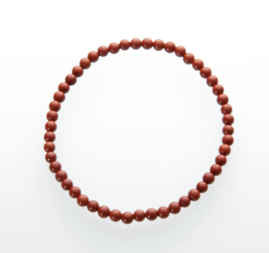 Rød jaspis armbånd 4 mm