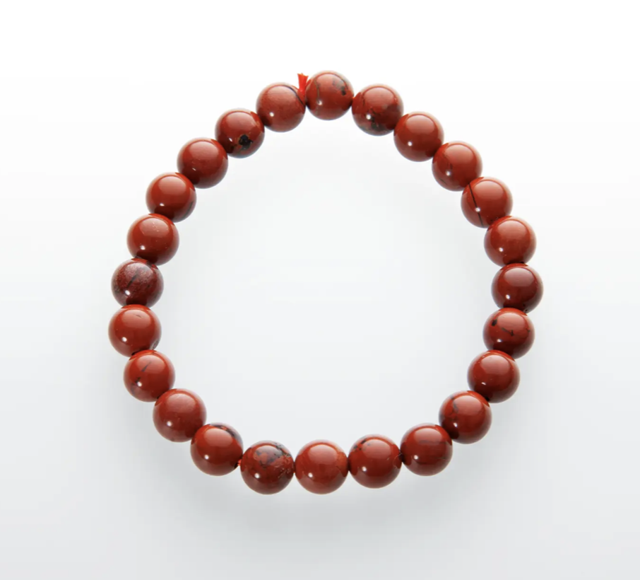 Rød jaspis armbånd 8 mm