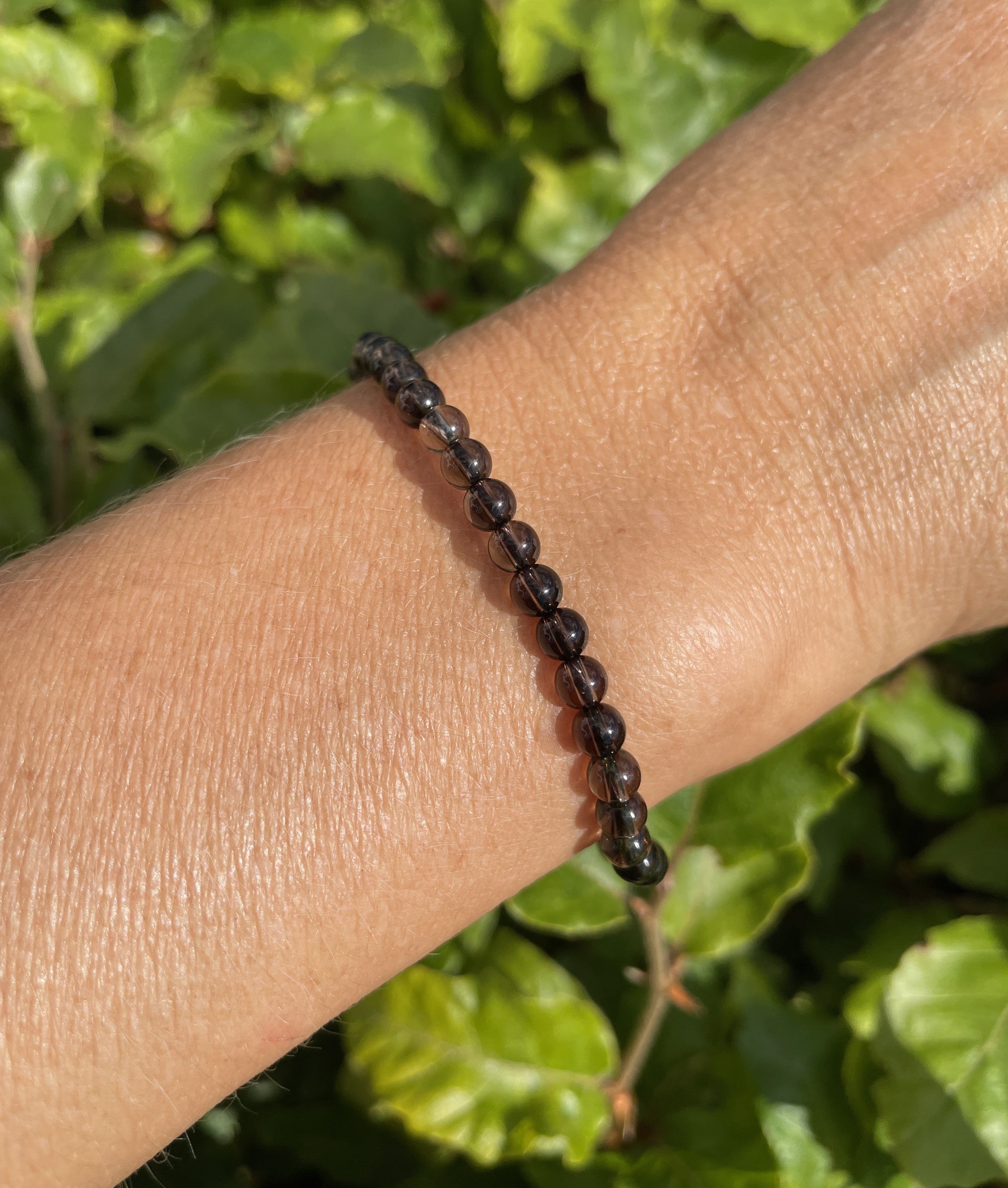 Røgkvarts armbånd 4 mm 2