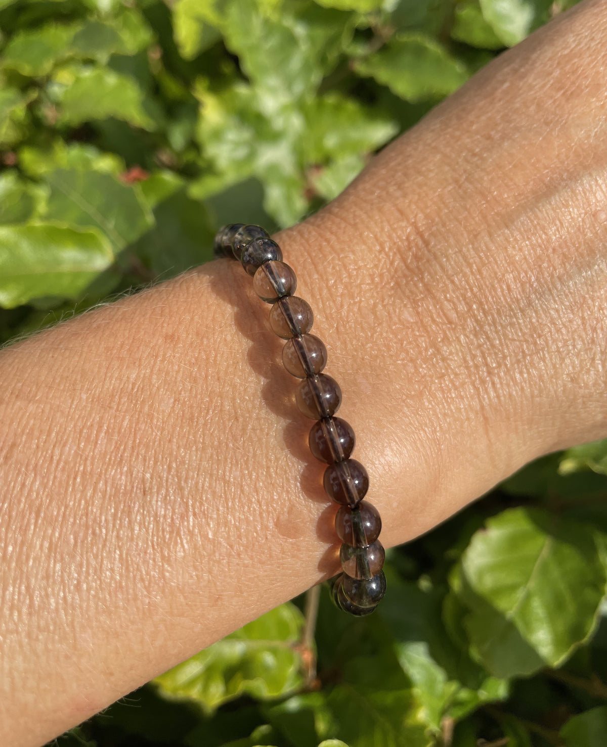 Røgkvarts armbånd 6 mm 2