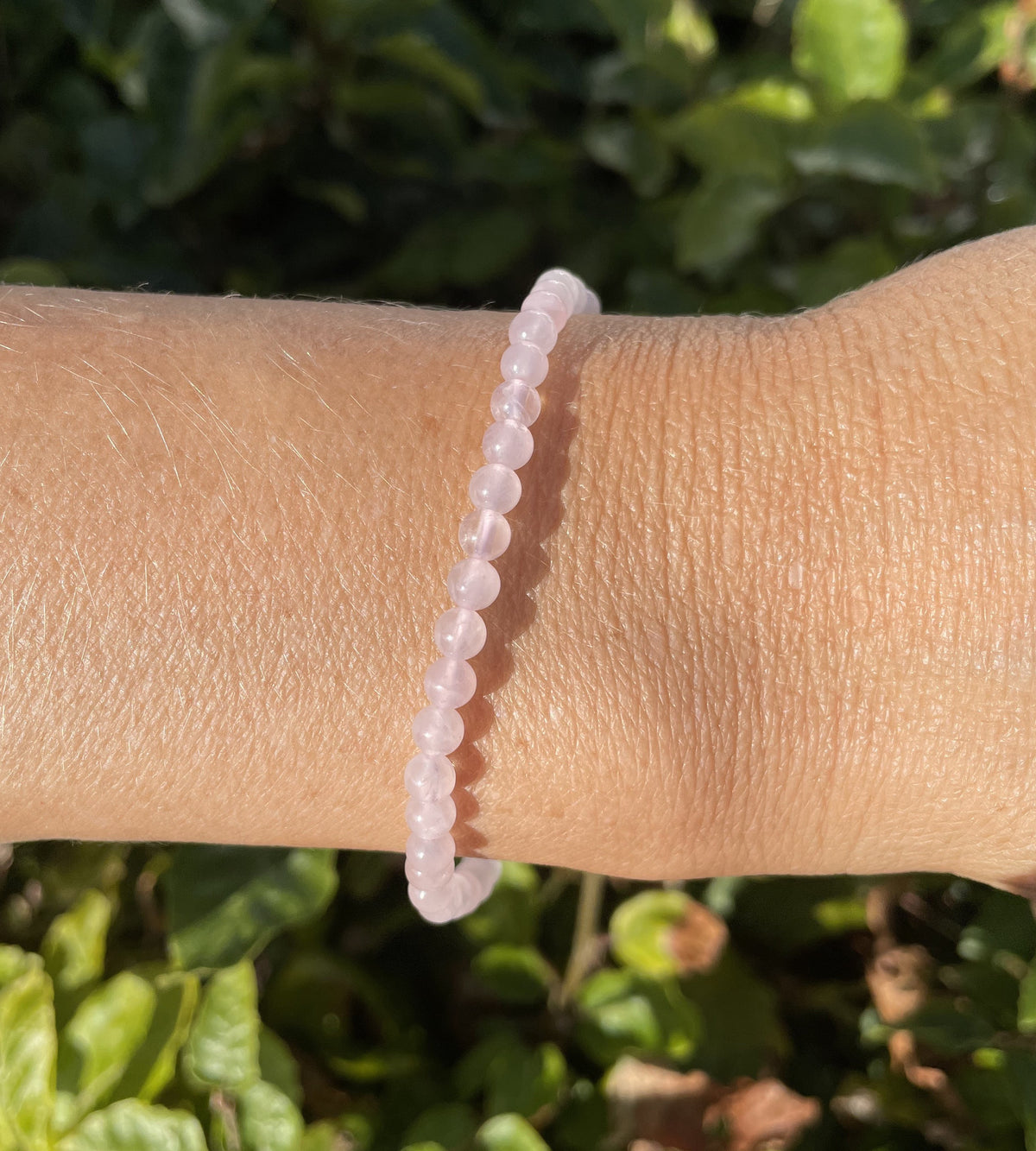 Rosakvarts armbånd 4 mm 1