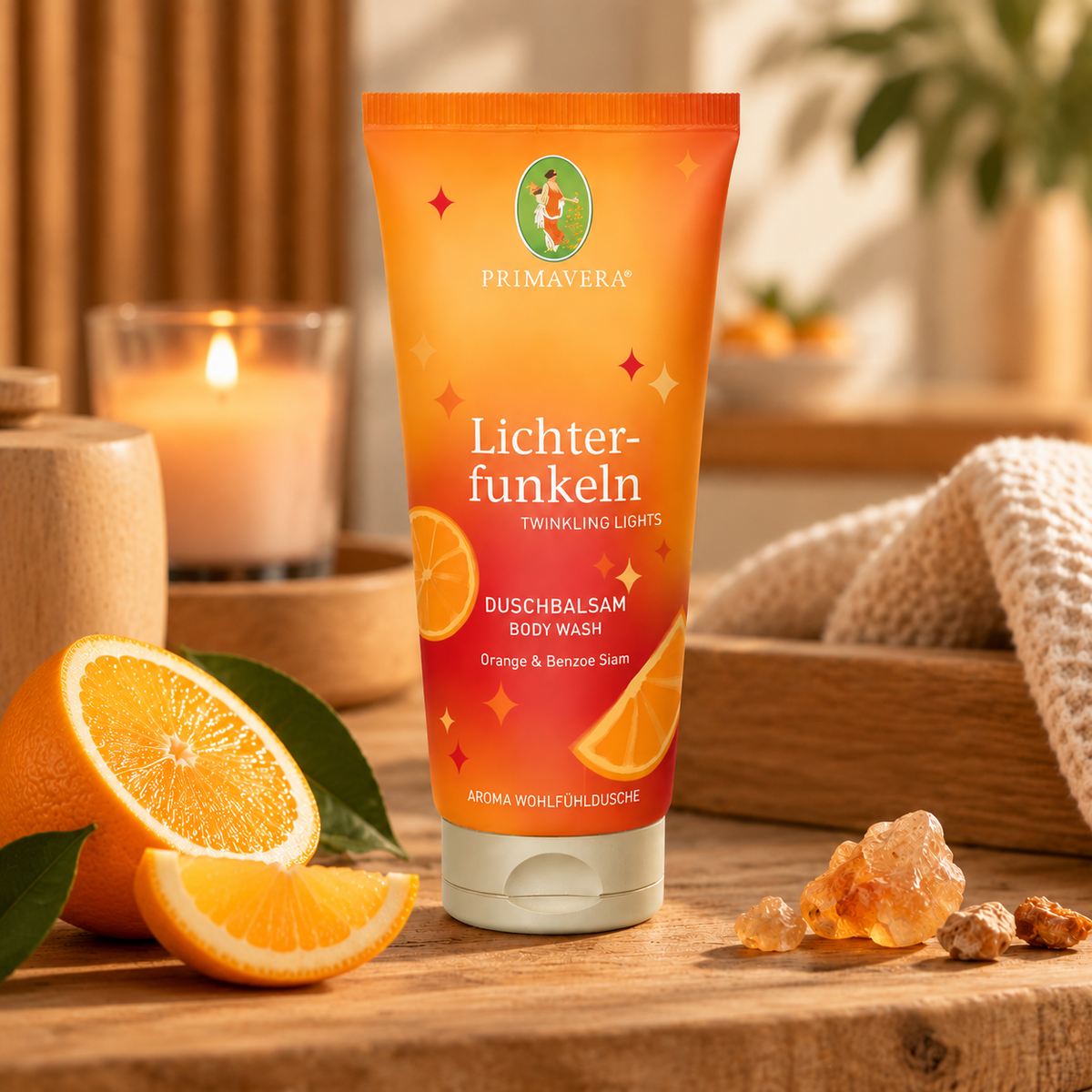 Plejende brusebalsam  m. appelsin & benzoe