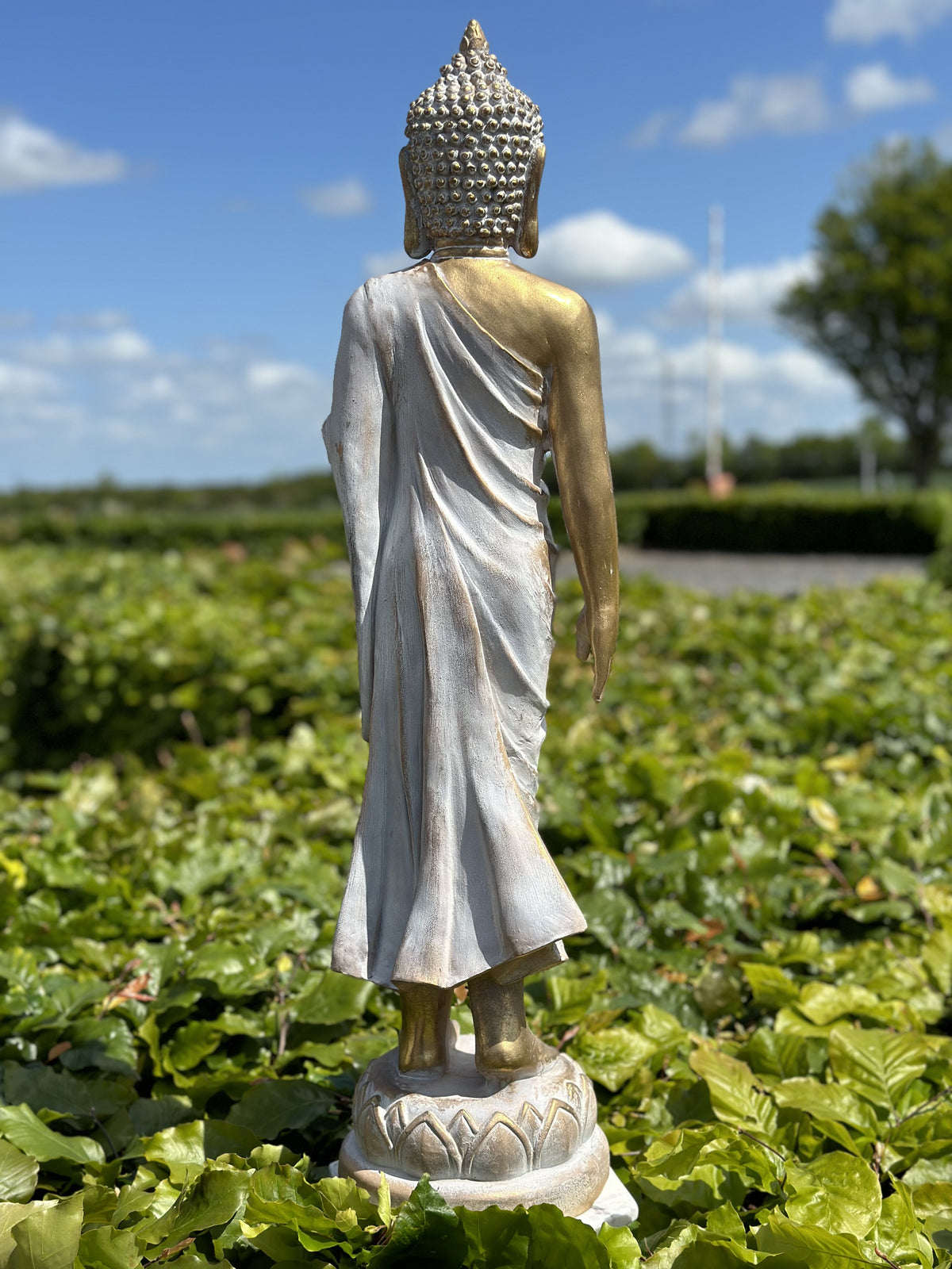 Buddha Stående i guld look 82 cm 3