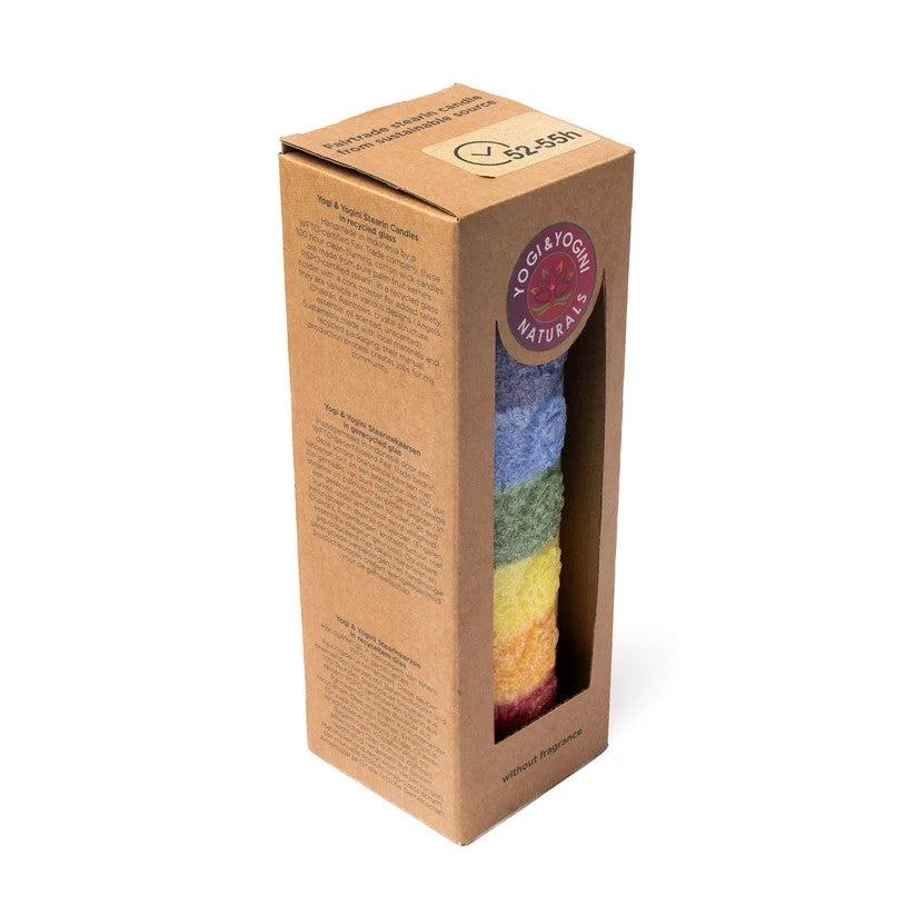 Chakra stearinlys - regnbue