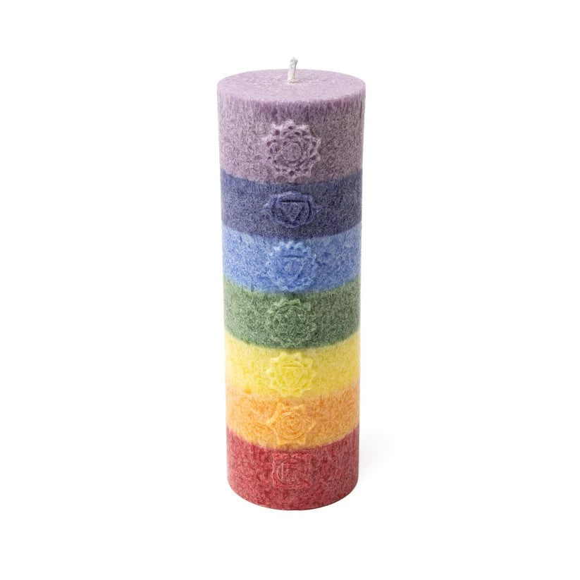 Chakra stearinlys - regnbue