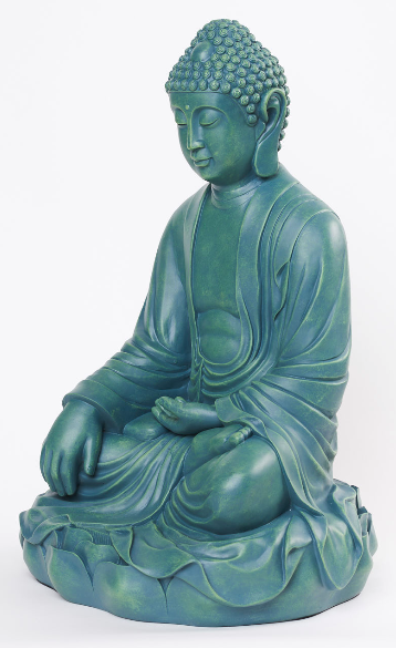 Stor jadegrøn Buddha 53 cm