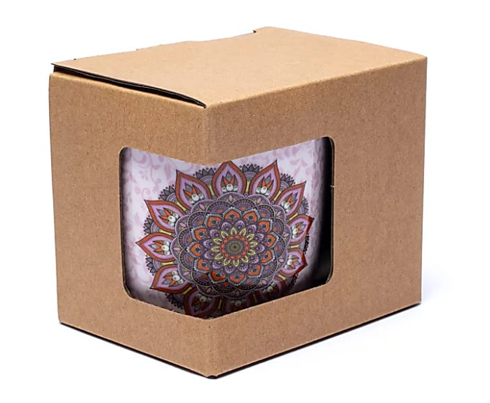 Teekop med si - Mandala lilla 4