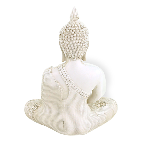 Thailandsk Buddha hvid 4
