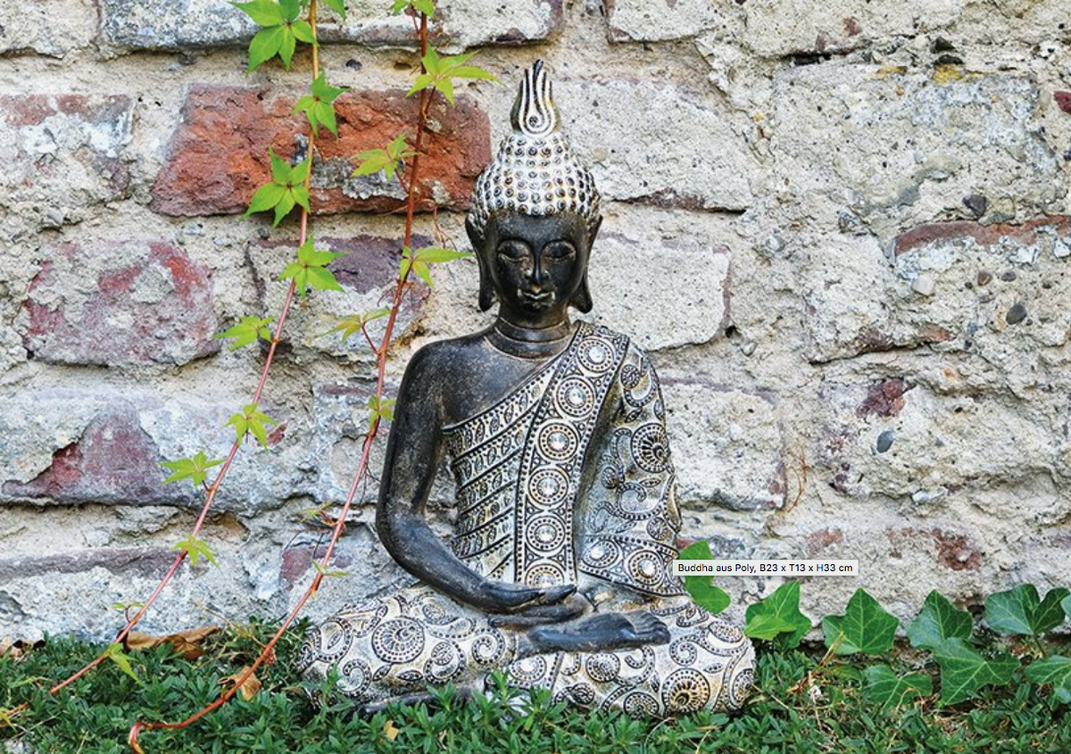 Thailandsk glimmer Buddha 33 cm 3