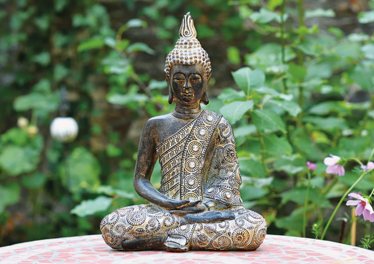 Thailandsk glimmer Buddha 33 cm 4