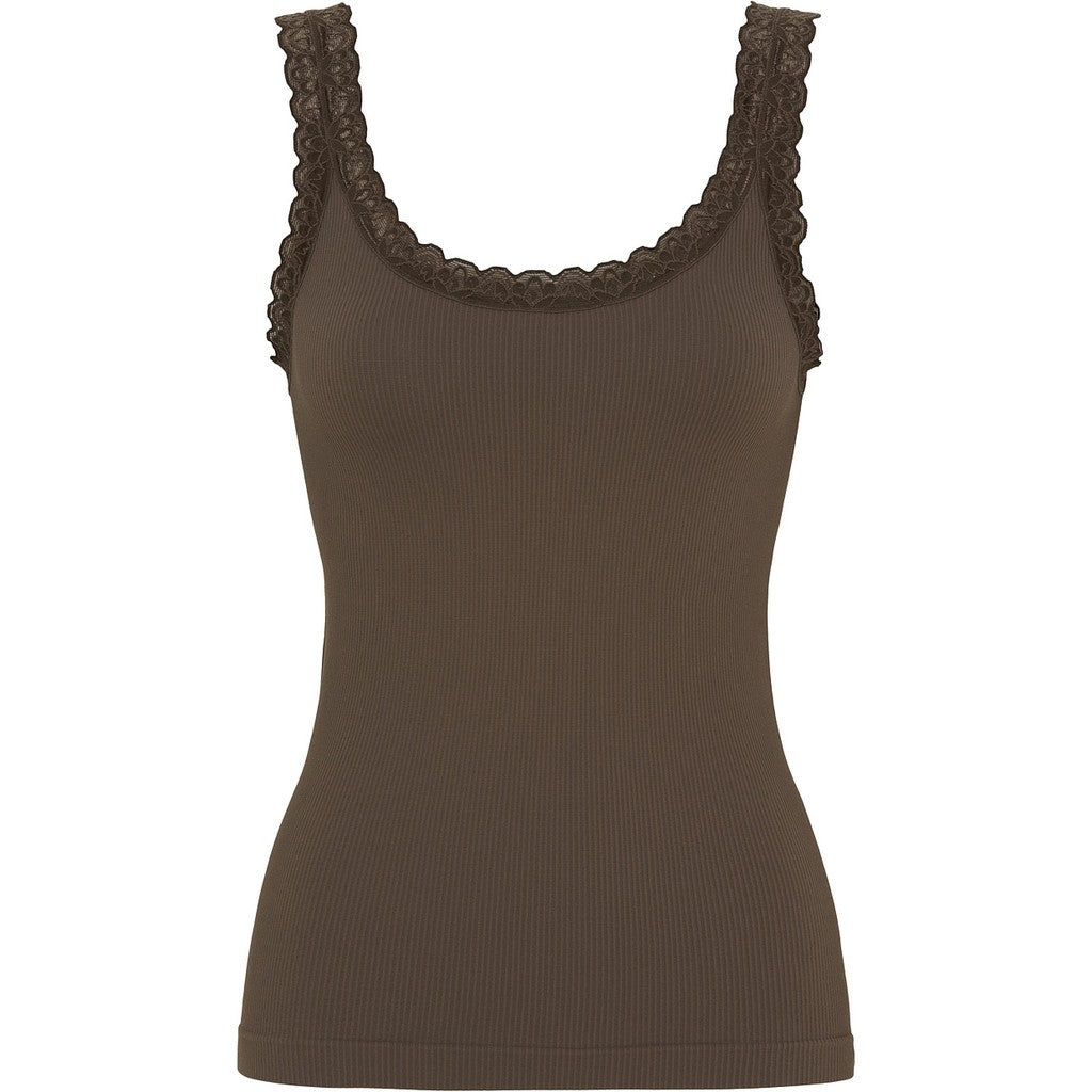 Top - Frida rib - Sort