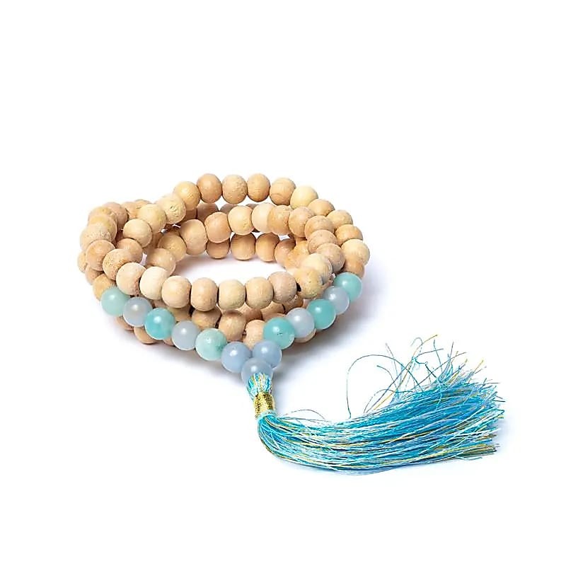 Tulsi Mala Amazonit og Angelit 1