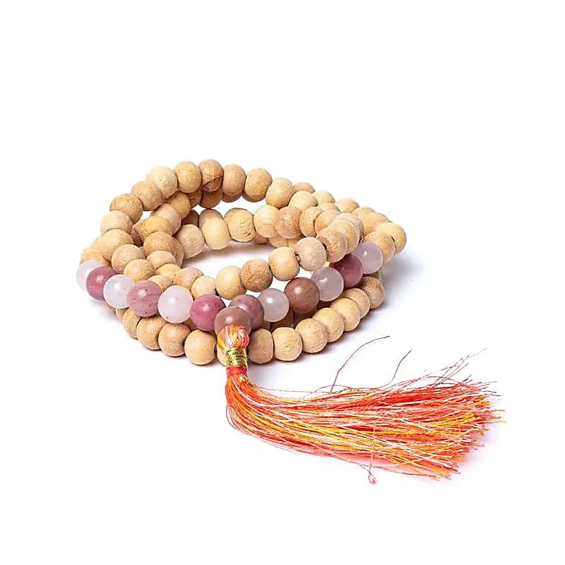 Tulsi Mala Rosakvarts og Thulite 1