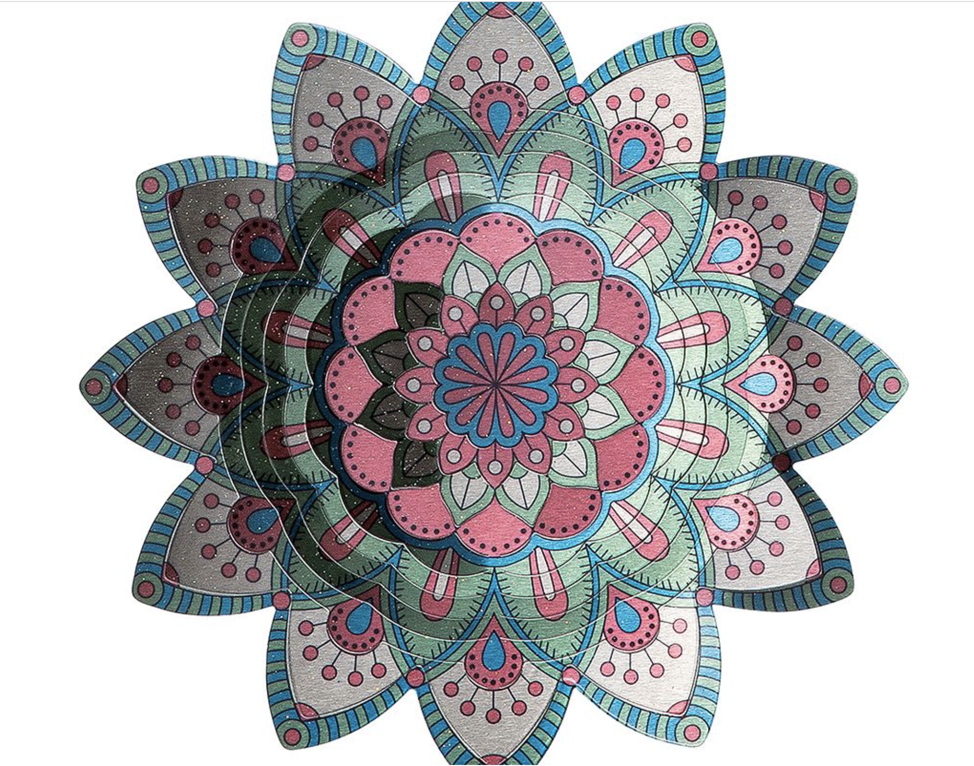 Uro Mandala, 90 cm blå 3