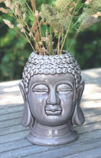 Urtepotte Buddha brun 1