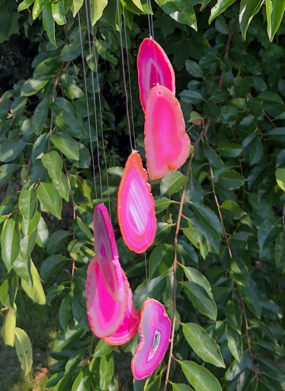 Vindspil m. Pink agat 3