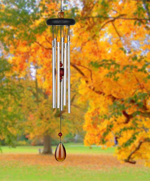 Woodstock chakra Amber vindklokke 44 cm. 2