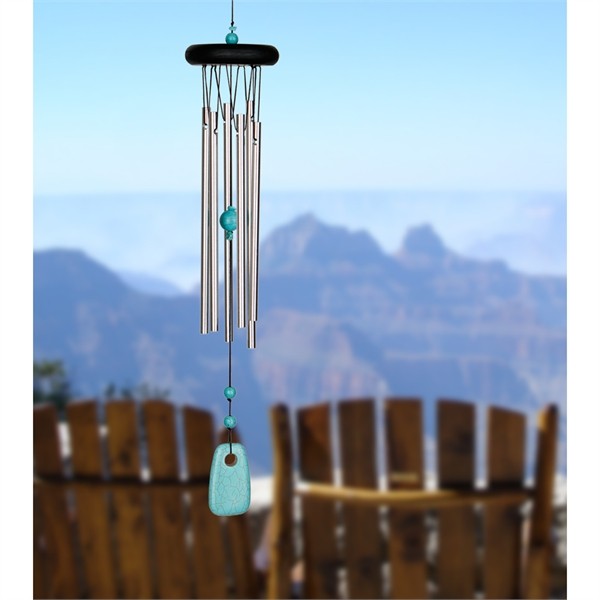 Woodstock chakra turkis vindklokke 44 cm. 3