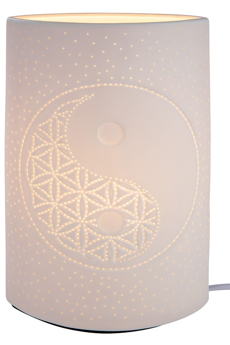 Yin og yang bordlampe i porcelæn 1