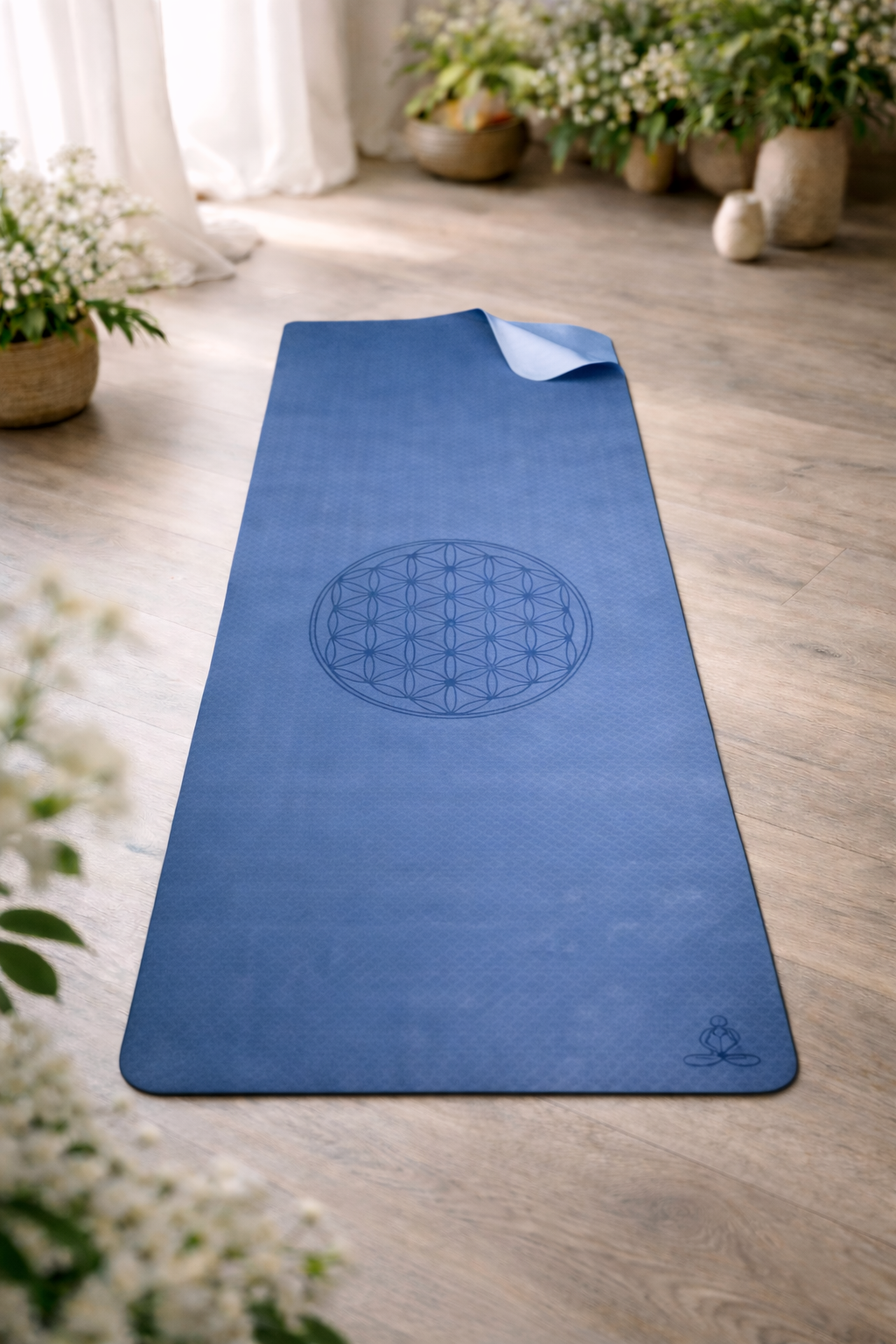 Yogamåtte Blå TPE 1